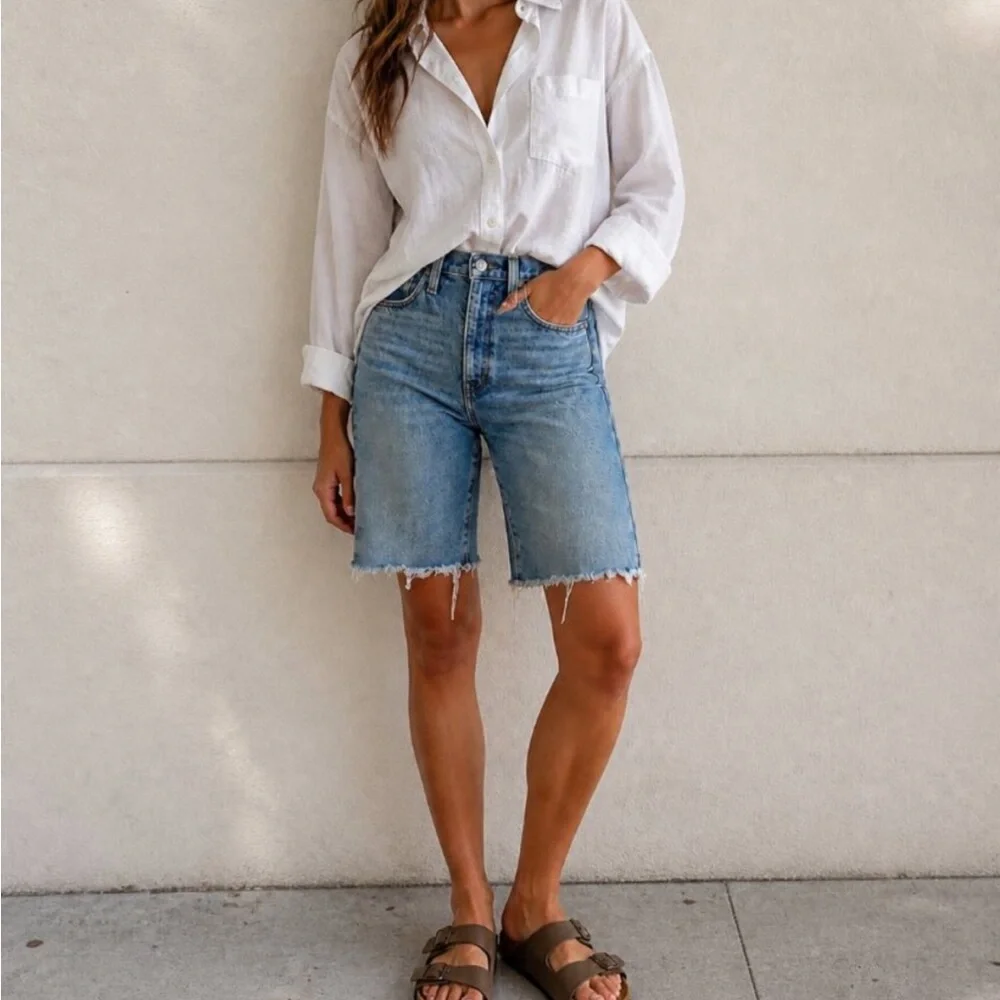 Madewell Long Denim Shorts 26